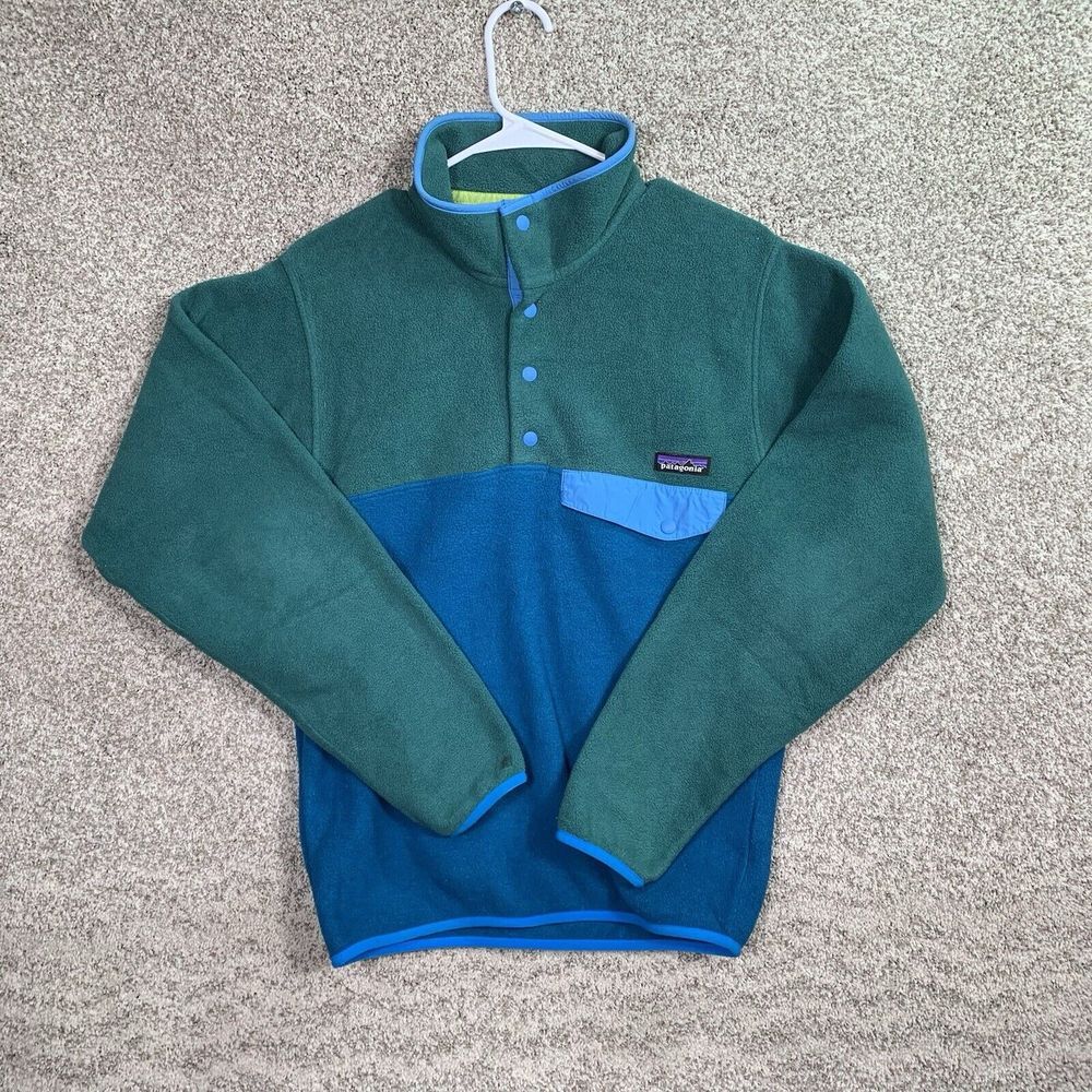 Patagonia Green and Blue Fleece Jacket